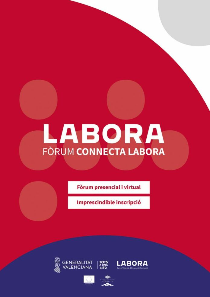 Cartell del Fòrum Connecta Labora a Vilafranca
