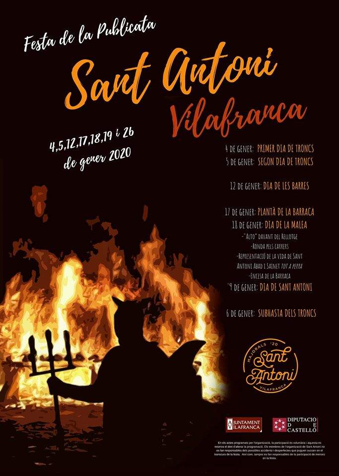 Cartell Sant Antoni 2020 a Vilafranca