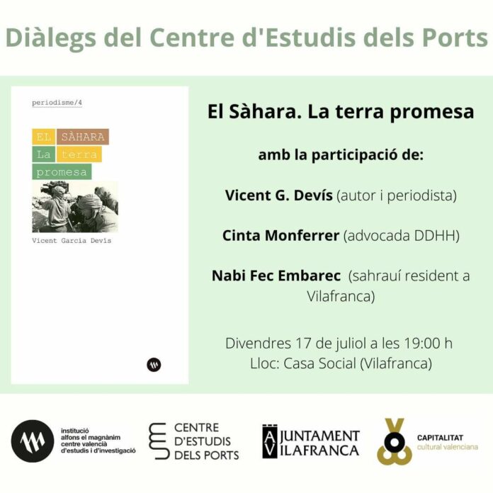 “El Sàhara. La terra promesa”, diàleg social aquest divendres a Vilafranca