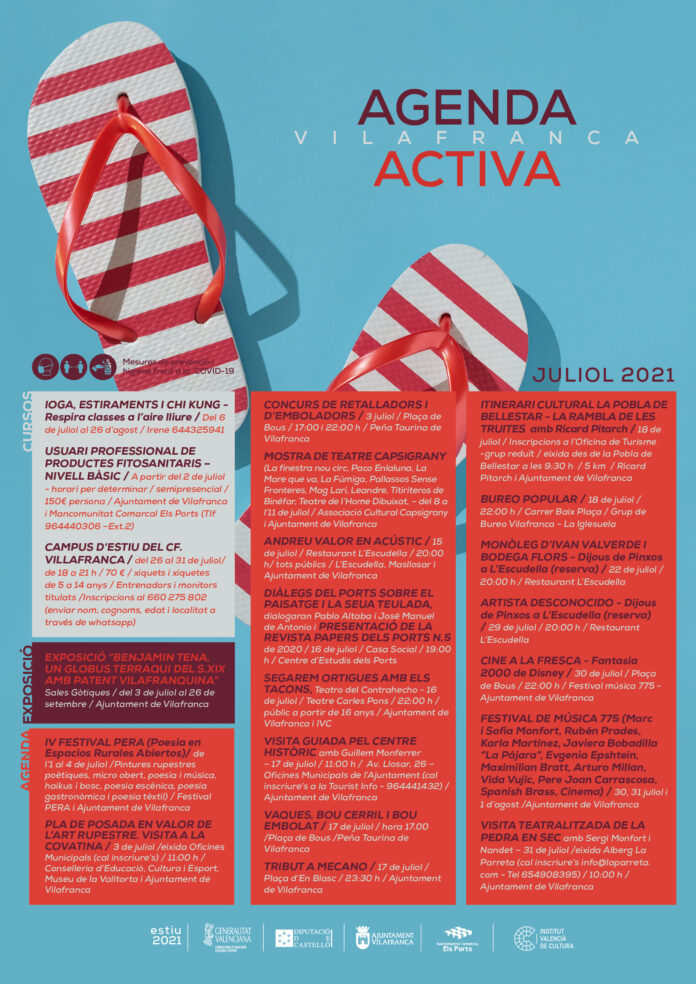 Agenda activa de juliol a Vilafranca / Agenda activa de julio en Vilafranca